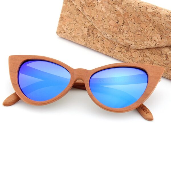 Retro All Wood Glasses Fishing Travel Cat Eye Polarized Sunglasses - Image 8