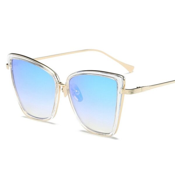 Big Cat Eye Sunglasses Women Black Mirror Sun Glasses Fashion Brand Designer High Quality Vintage Sunglass - Image 9