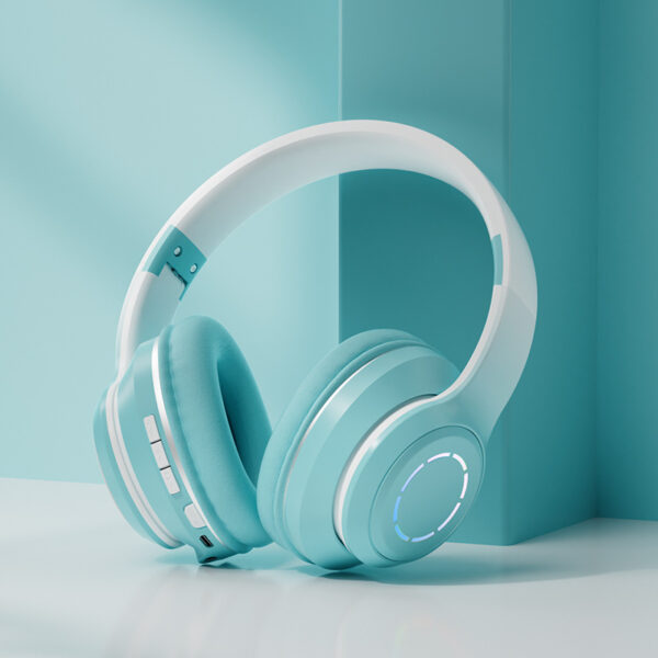 Gradient Bluetooth Earphones Head Mounted Phone Earphones Foldable Earphones - Image 4