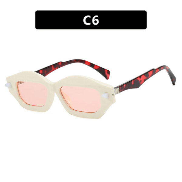 Irregular small frame sunglasses, high-end fashion show sunglasses, versatile, trendy, modern and fashionable sunglasses for women - Image 11