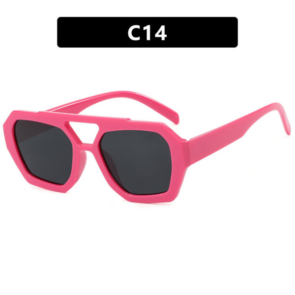 Double beam irregular sunglasses, new European and American Instagram influencers, same fashionable sunglasses, sunglasses - Image 19