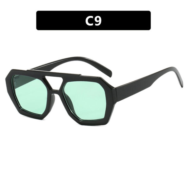 Double beam irregular sunglasses, new European and American Instagram influencers, same fashionable sunglasses, sunglasses - Image 14