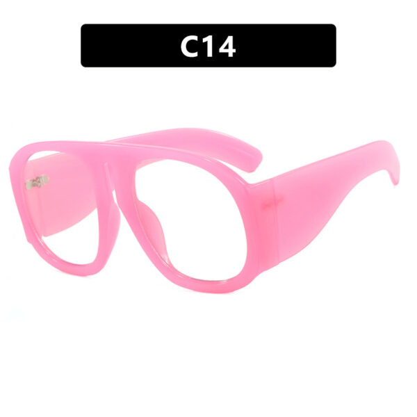Retro Pilot Flat Mirror Large Frame New Glasses Frame Anti Blue Light Toad Mirror Street Shot Glasses Frame - Image 11