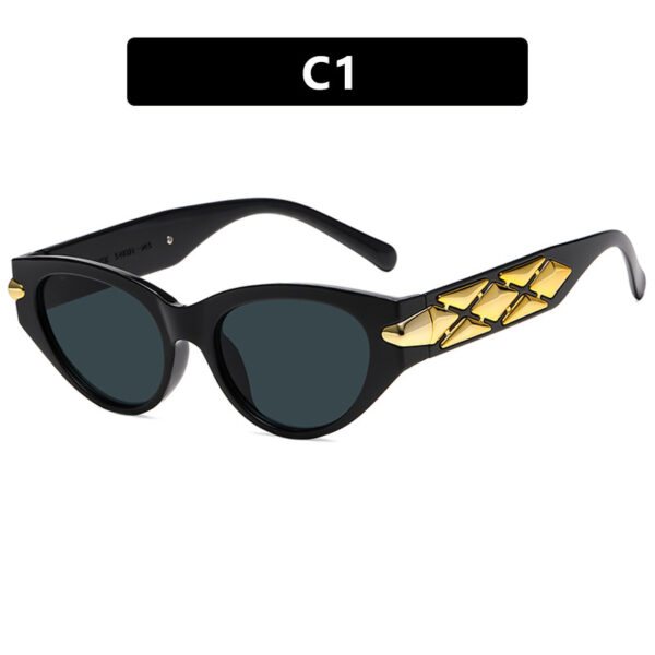 Triangle cat eye sunglasses for women, fashionable small frame sunglasses for street photography, modern retro sunglasses, high-end feel - Image 6