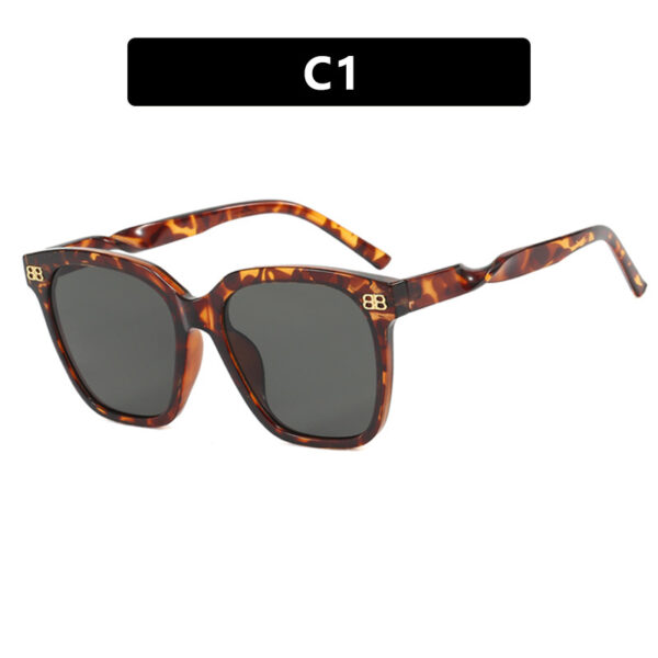 Letter B Retro Box Sunglasses Women's High end Feeling Internet Celebrity New Sunglasses Anti UV Sunglasses - Image 6