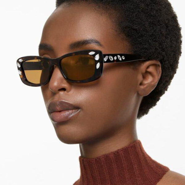 Square small frame diamond inlaid sunglasses, new high-end fashion show sunglasses, sunshade, plain face, internet celebrity sunglasses