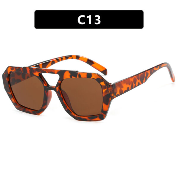 Double beam irregular sunglasses, new European and American Instagram influencers, same fashionable sunglasses, sunglasses - Image 18