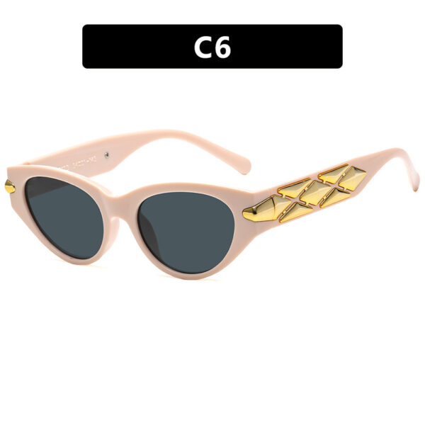 Triangle cat eye sunglasses for women, fashionable small frame sunglasses for street photography, modern retro sunglasses, high-end feel - Image 11