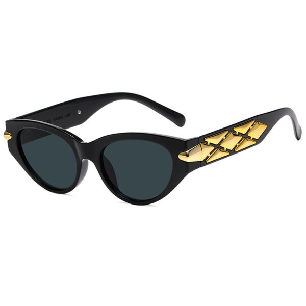 Triangle cat eye sunglasses for women, fashionable small frame sunglasses for street photography, modern retro sunglasses, high-end feel - Image 5