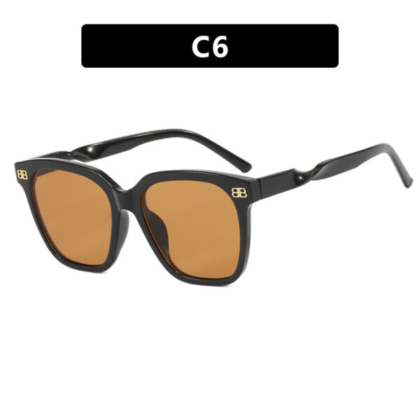 Letter B Retro Box Sunglasses Women's High end Feeling Internet Celebrity New Sunglasses Anti UV Sunglasses - Image 11