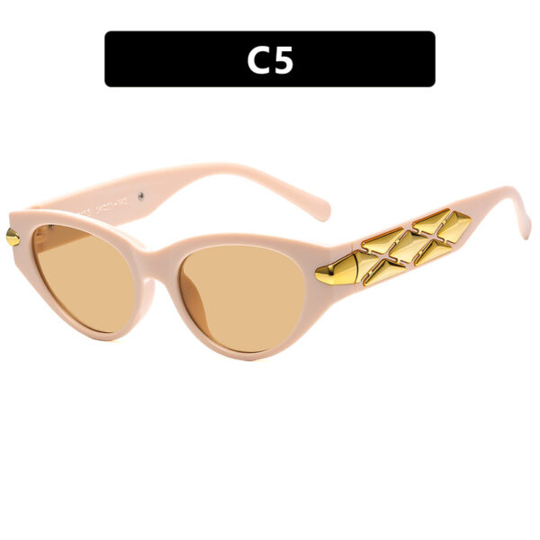 Triangle cat eye sunglasses for women, fashionable small frame sunglasses for street photography, modern retro sunglasses, high-end feel - Image 10