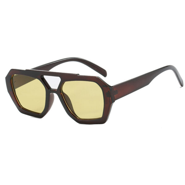 Double beam irregular sunglasses, new European and American Instagram influencers, same fashionable sunglasses, sunglasses - Image 4