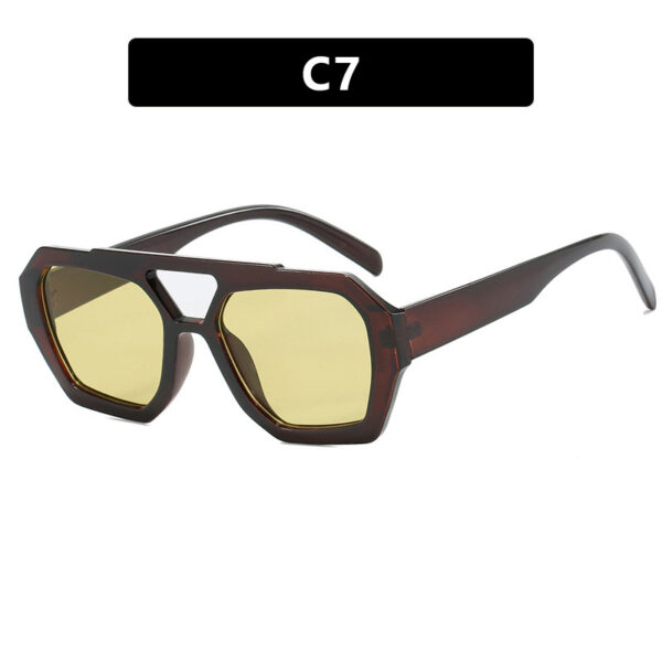 Double beam irregular sunglasses, new European and American Instagram influencers, same fashionable sunglasses, sunglasses - Image 12