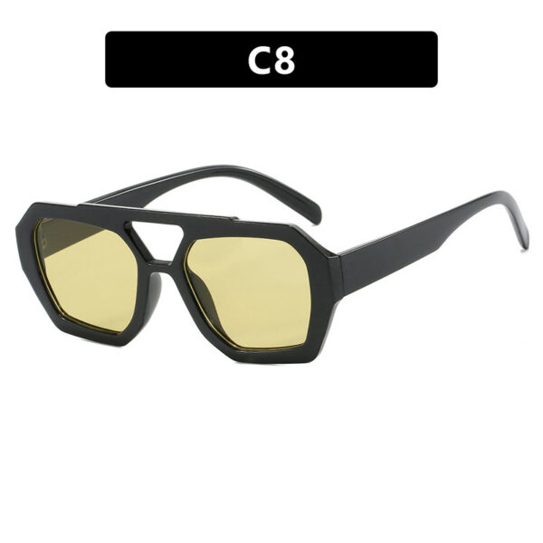 Double beam irregular sunglasses, new European and American Instagram influencers, same fashionable sunglasses, sunglasses - Image 13