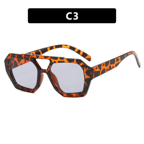 Double beam irregular sunglasses, new European and American Instagram influencers, same fashionable sunglasses, sunglasses - Image 8
