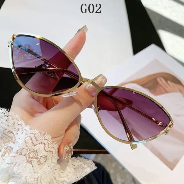 Cat Eye Sunglasses Women Trendy Vintage Vacation Designer Luxury Glasses Lentes De Sol Mujer Lunette Soleil Femme Vasos - Image 10
