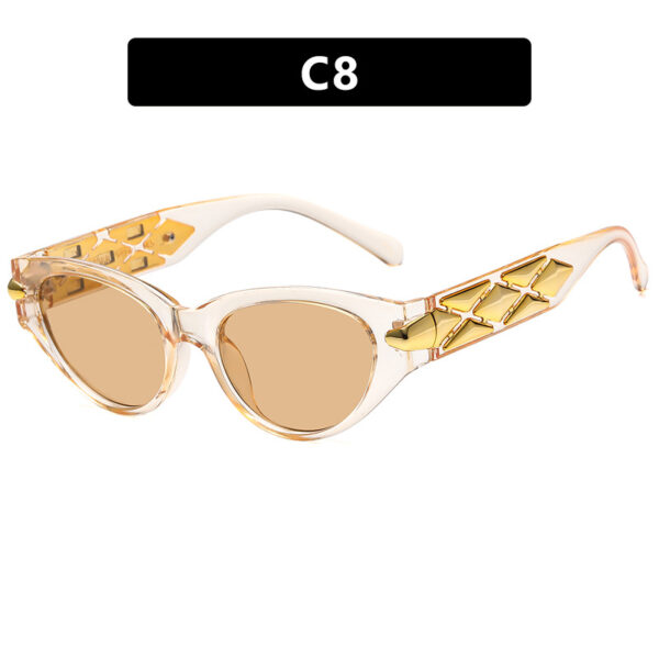 Triangle cat eye sunglasses for women, fashionable small frame sunglasses for street photography, modern retro sunglasses, high-end feel - Image 13
