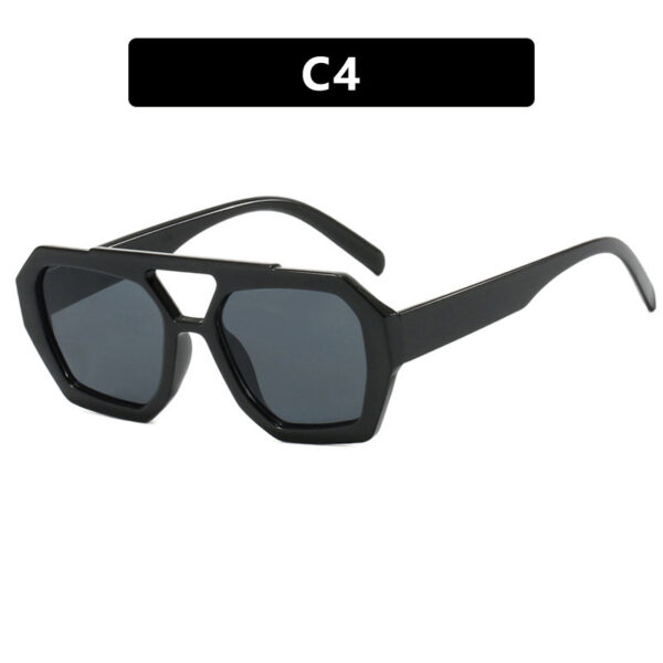 Double beam irregular sunglasses, new European and American Instagram influencers, same fashionable sunglasses, sunglasses - Image 9