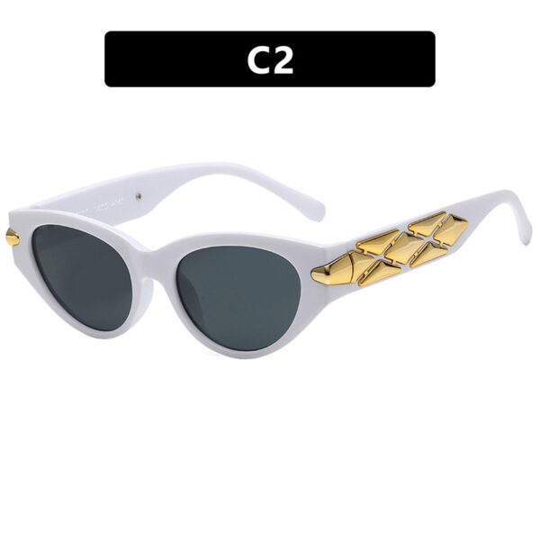 Triangle cat eye sunglasses for women, fashionable small frame sunglasses for street photography, modern retro sunglasses, high-end feel - Image 7