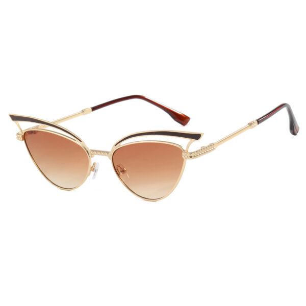 Cat eye hollow sunglasses European and American fashion sunglasses for women - Image 3