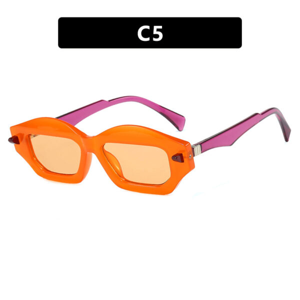 Irregular small frame sunglasses, high-end fashion show sunglasses, versatile, trendy, modern and fashionable sunglasses for women - Image 10