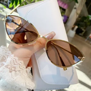 Cat Eye Sunglasses Women Trendy Vintage Vacation Designer Luxury Glasses Lentes De Sol Mujer Lunette Soleil Femme Vasos