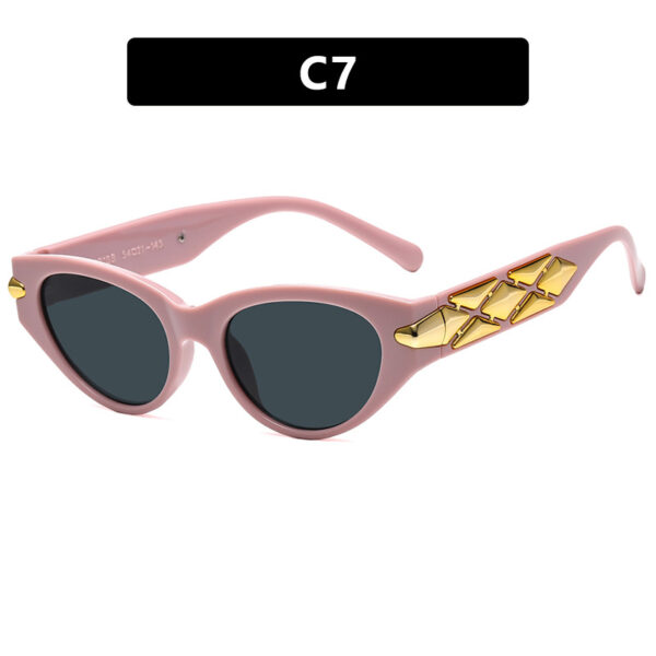 Triangle cat eye sunglasses for women, fashionable small frame sunglasses for street photography, modern retro sunglasses, high-end feel - Image 12