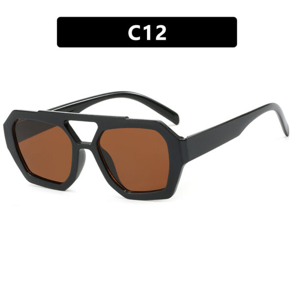 Double beam irregular sunglasses, new European and American Instagram influencers, same fashionable sunglasses, sunglasses - Image 17