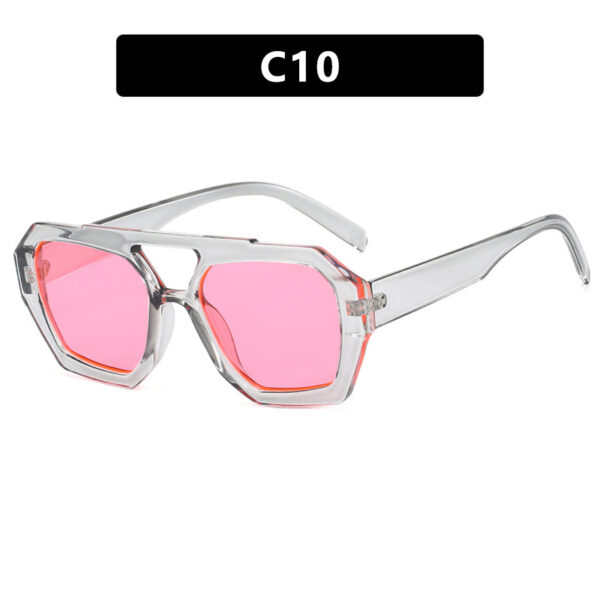 Double beam irregular sunglasses, new European and American Instagram influencers, same fashionable sunglasses, sunglasses - Image 15