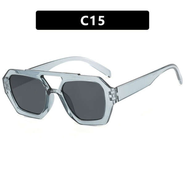 Double beam irregular sunglasses, new European and American Instagram influencers, same fashionable sunglasses, sunglasses - Image 20