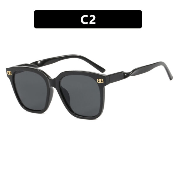 Letter B Retro Box Sunglasses Women's High end Feeling Internet Celebrity New Sunglasses Anti UV Sunglasses - Image 7