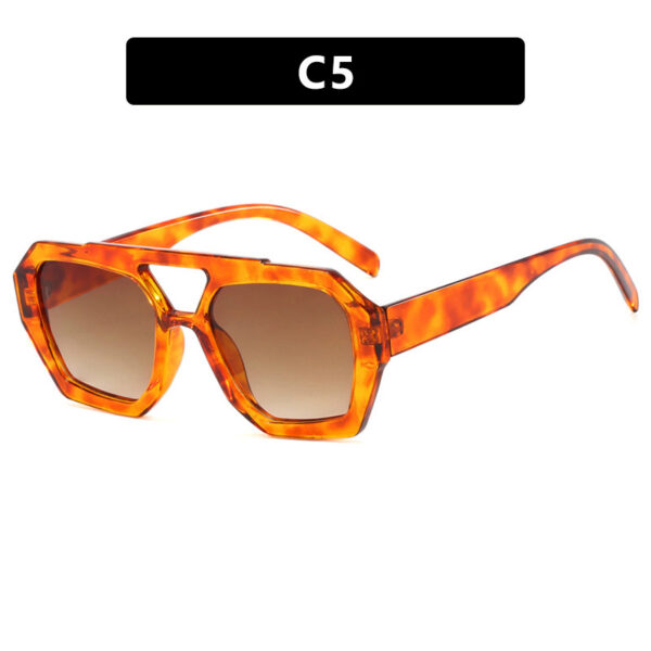 Double beam irregular sunglasses, new European and American Instagram influencers, same fashionable sunglasses, sunglasses - Image 10