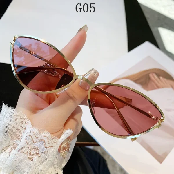 Cat Eye Sunglasses Women Trendy Vintage Vacation Designer Luxury Glasses Lentes De Sol Mujer Lunette Soleil Femme Vasos - Image 11