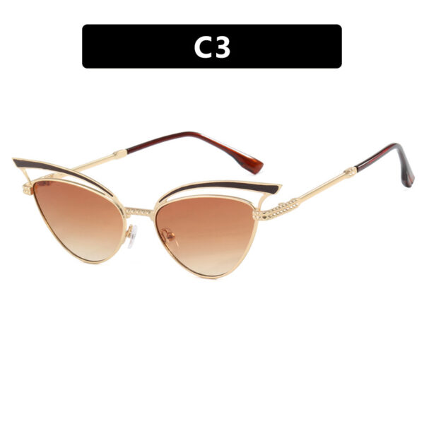 Cat eye hollow sunglasses European and American fashion sunglasses for women - Image 8