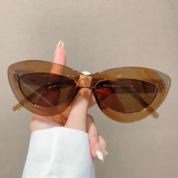 New style cat eye dopamine sunglasses, simple and trendy, UV resistant, internet famous, same sunglasses