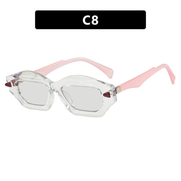 Irregular small frame sunglasses, high-end fashion show sunglasses, versatile, trendy, modern and fashionable sunglasses for women - Image 13