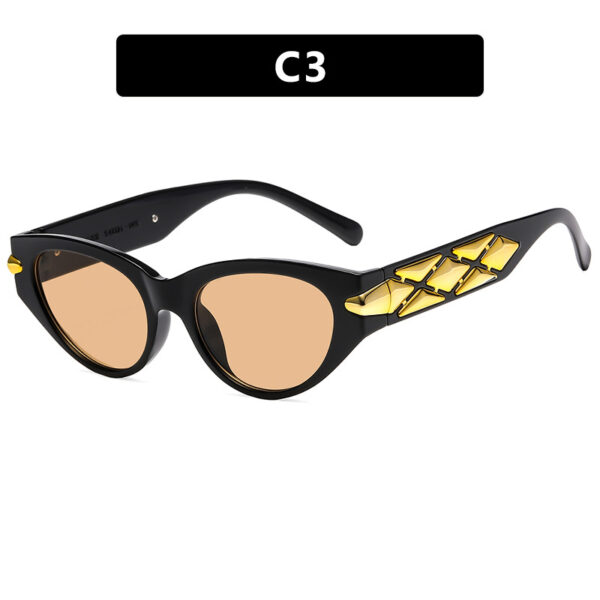 Triangle cat eye sunglasses for women, fashionable small frame sunglasses for street photography, modern retro sunglasses, high-end feel - Image 8