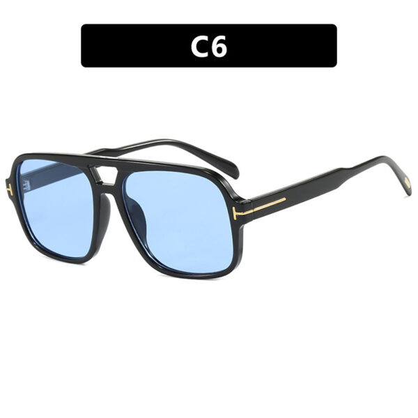 Pilot retro double beam sunglasses, new high-end sunglasses, UV resistant sunglasses, trendy - Image 7